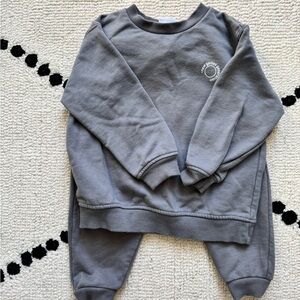Gray Sweatshirt and Pants Set